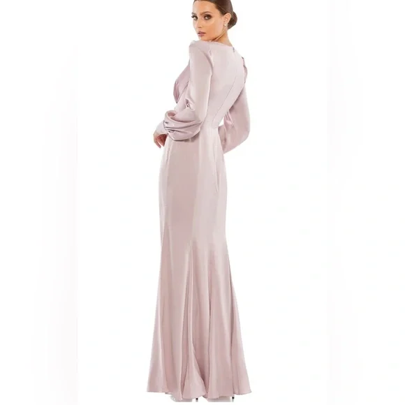 Mac Duggal Long Sleeve Dress in Light Pink - Picture 7 of 7